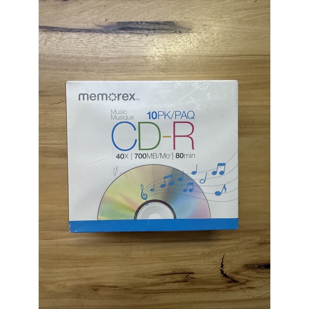 Memorex Music CD-R Recordable Blank CDs 40X 700 MB 80 min 10 Pack